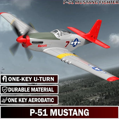 LEAMBE 4 Channel RC Plane Ready to Fly Aerobatic Aircraft Easy Control for Beginners P51 Mustang RC Airplane Best Gift for Adults