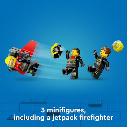 LEGO City Fire Rescue Plane Toy - Building Toy for Boys &amp Girls Ages 6+ - Gift for Easter Baskets - Pretend Playset for Kids - W/Working Drop Doors - 60413