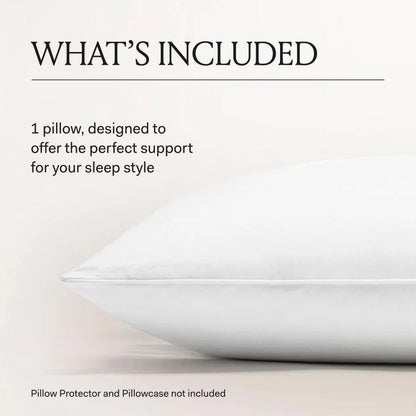 BOLL & BRANCH Down Chamber Pillow - Medium, Standard - Naturally Cooling Shell - Premium Comfort, Superior Support - Cruelty-Free IDS Certified Down