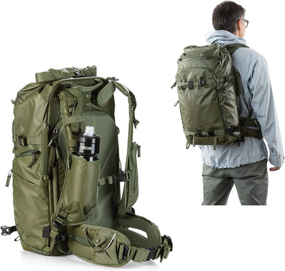 Shimoda Action X30 v2 Backpack, Outdoor Photography Adventure Pack for mirrorless and DSLR cameras, w/Modular Core Unit Compatibility, Expandable Rolltop, 16" Laptop Sleeve, Army Green