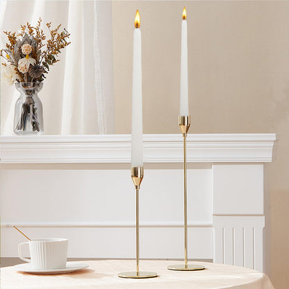 10 inch White Taper Candles-Set of 4 Tapered Candle, Tall Candlesticks,Home Dinner Candle, Party, Wedding, Halloween, Christmas Candles (9.9 inch, White)