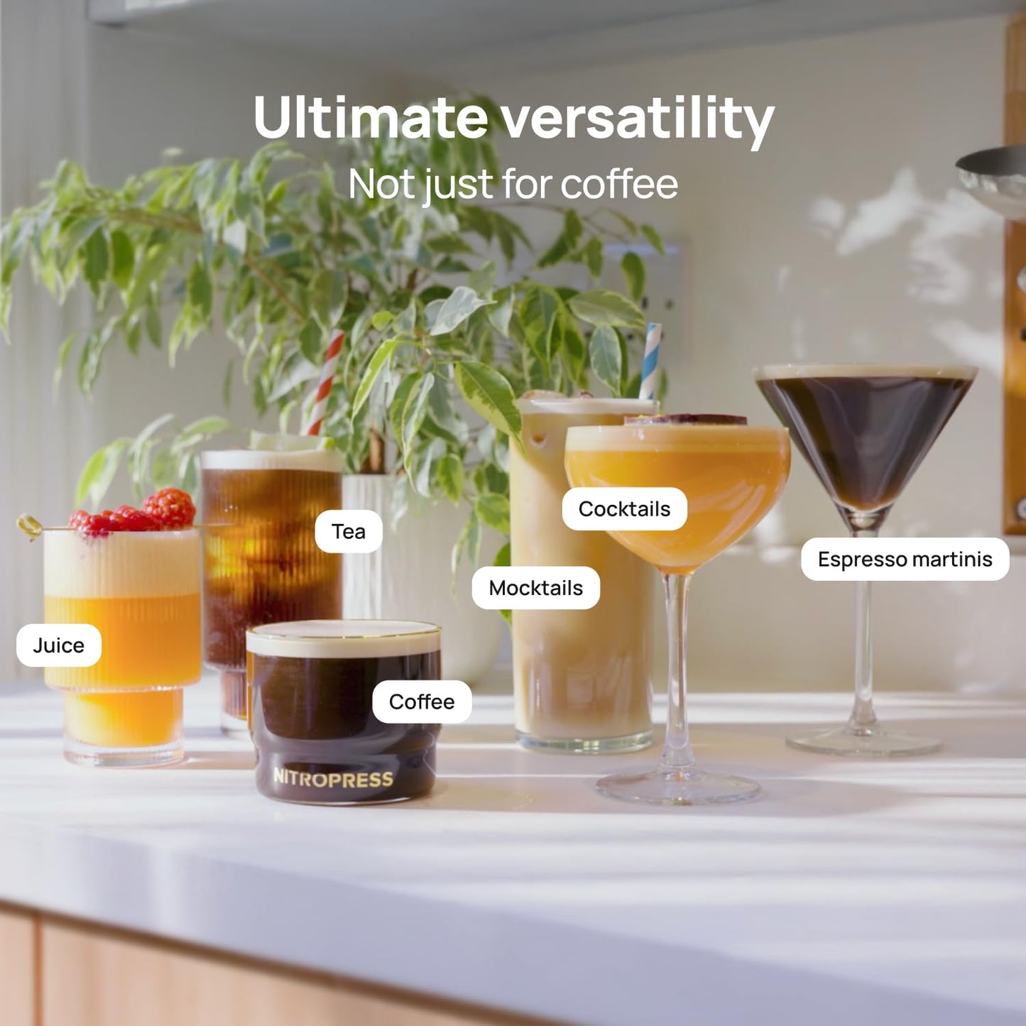 Original NitroPress - Nitro Cold Brew Coffee Maker Kit | Includes 10 Nitrogen Cartridges | Portable Infuser for Nitro Drinks, Cold Brew, Cocktails & Tea at Home or On the Go | Gift for Coffee Lovers
