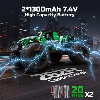 36KMH 1:18 Remote Control Car RC Cars Truck for Adults Boys Age 8-12 Kids All Terrain 4X4 High Speed Fast Off-Road Electric VehicleFull Proportional Synchronous Control System 2.4GHz
