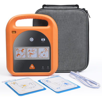 Portable Trainer Device for Emergency Response Courses, with Voice Guidance, 4 Training Modes, Reusable Training Pads, Carrying Case Included