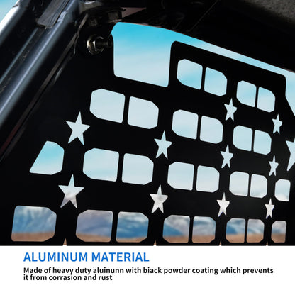 SLORIMOD Rear Side Window Molle Panels for Polaris XPEDITION ADV/ ADV5 24-25, Aluminum Rear Windows Protective Decoration for Polaris XPEDITION ADV/ ADV5 2024-2025 Accessories
