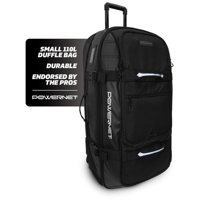 PowerNet Rolling Duffle Bag with Wheels & Handle, Baseball Travel Bag, Baseball Softball Bags for Catchers Gear, Travel Baseball Bags (Small| 110 L)