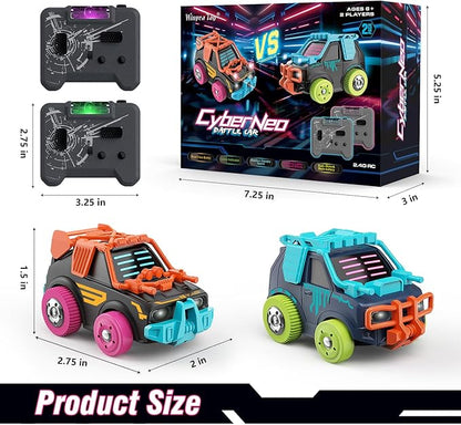 RC Cars 2 Pack Remote Control Combat Cars: 2.4G Rechargeable | 360° Interactive Shooting Battle | Family Parent-Child and Party Fun | Toy for 6+ Year Old Boys Girls