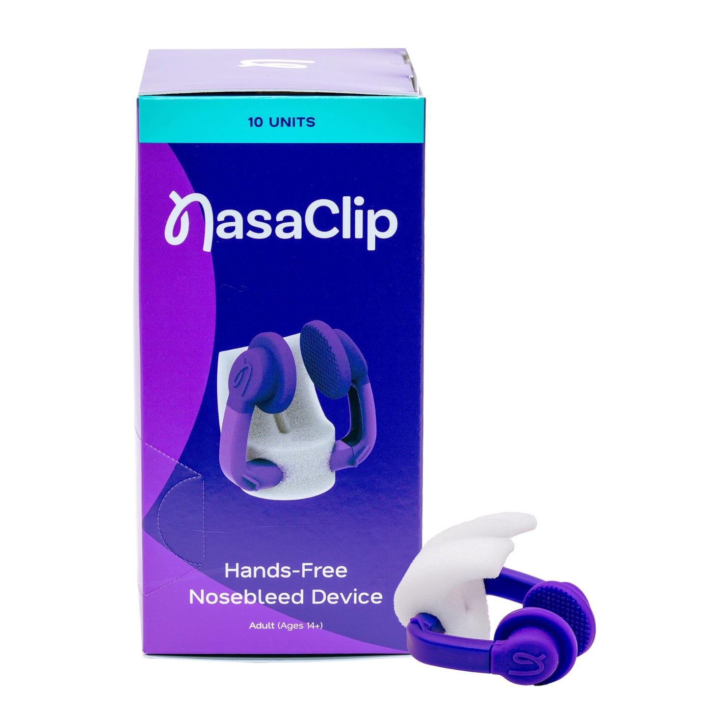 NasaClip Nosebleed Treatment for Adults Aged 14+ – Hands-Free Nasal Relief, Stop Nosebleeds Fast – ER Doctor Designed for Healthcare Pro, Sports & Home Use – 10 Individually Wrapped Reusable Devices