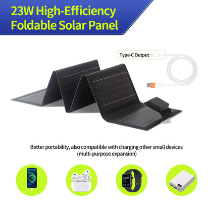 ASZEKOK Solar Ceiling Fan with Light, 21600mAh Rechargeable Battery, 23W Foldable Solar Panel, DC Brushless Quiet Fan, 3 Installation Ways, for Gazebo, Patio, Camping Tent, Garage, RV, Emergency Use
