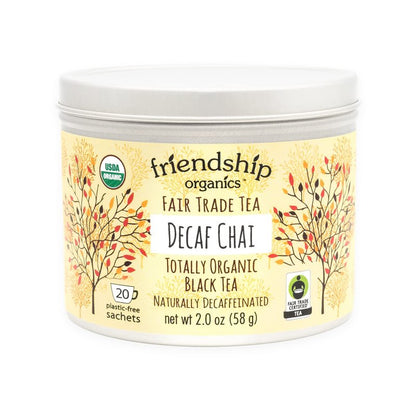 Friendship Organics Decaf Chai Tea Bags, Organic and Fair Trade (20 Count)