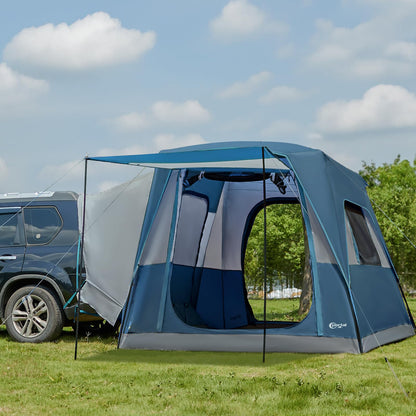 Portal 5-Person SUV Tent with Porch, 2-in-1 Car Camping Tent, Water-Resistant & Windproof, Trunk Tent with 2 Doors for Travel & Outdoor Adventures
