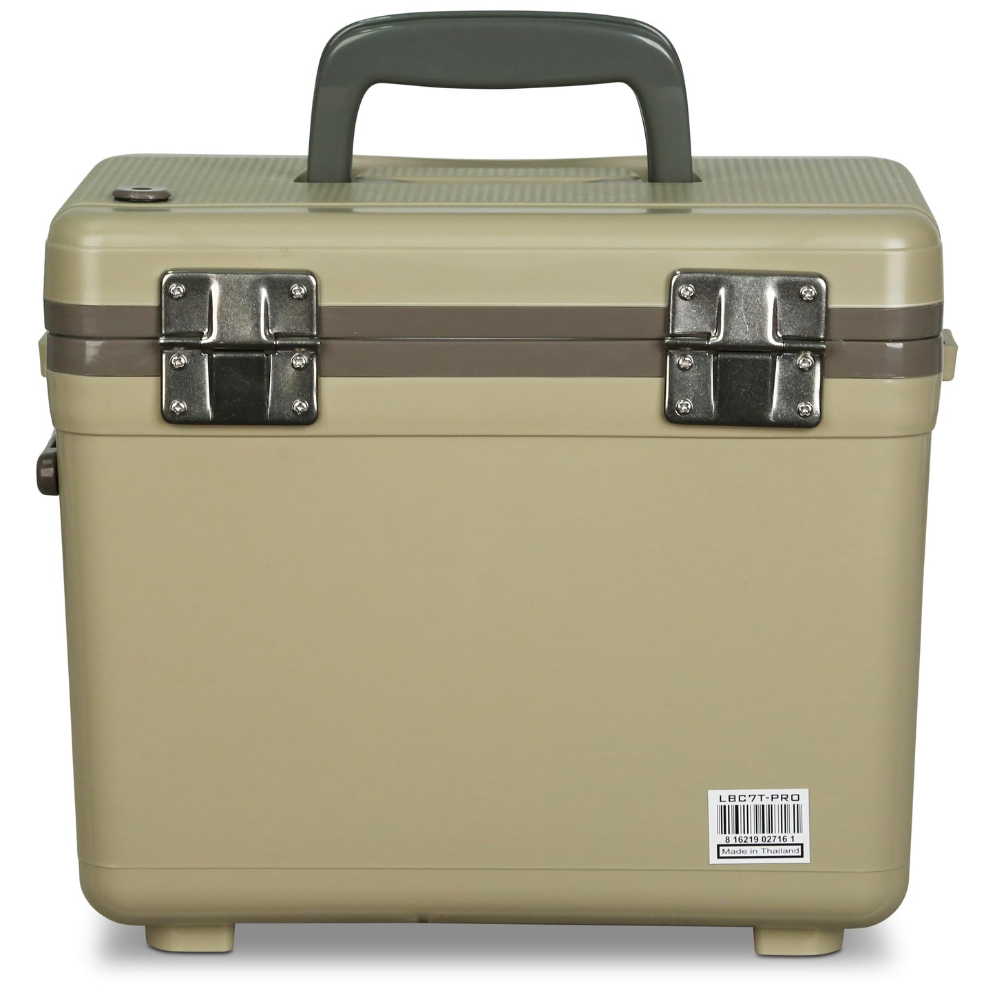 ENGEL 7.5 Quart Live Bait Cooler PRO for Fishing - Portable Minnow and Bait Bucket with Lithium-Ion Rechargeable Aerator - Tan (7.5Qt)