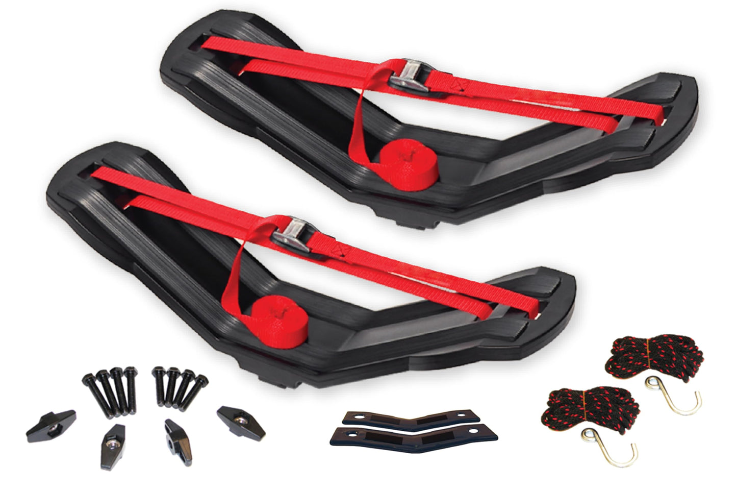 Malone SeaWing Saddle Style Universal Car Roof Rack Kayak Carrier with Bow & Stern Tie-Downs – 70 lb Capacity, V-Style Cradles, No-Tool Install, Jawz Mount, Corrosion-Resistant Nylon