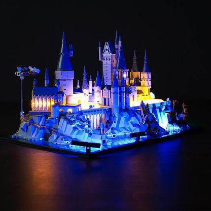 VONADO Updated LED Light Kit Compatible with Lego Hogwarts Castle and Grounds 76419 Creative Lighting Set Accessories Compatible with Lego 76419 Building Set (Lights Only No Models)