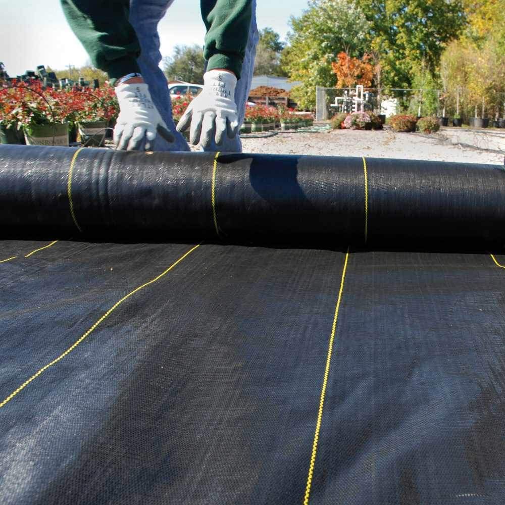Dewitt 2-Pack Sunbelt Weed Barrier Fabric 3.2 oz, 3 x 300 Feet – Heavy-Duty Ground Cover Mat for Greenhouse Floors, Garden Rows, Raised Beds, Yard Gardening, and Outdoor Landscape Protection