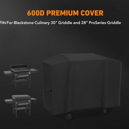 Blackstone 600D Polyester Griddle Cover - Durable Protection for 30" & 28" Griddles | Adjustable Straps