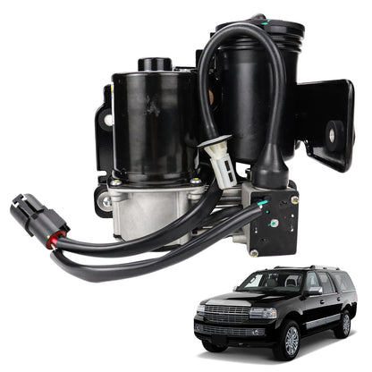Air Suspension Compressor Pump Compatible with Ford Expedition Lincoln Navigator 2007-2018 with Bracket OEM Number Replacement 949-202 7L1Z5319AE 7L1Z5319A