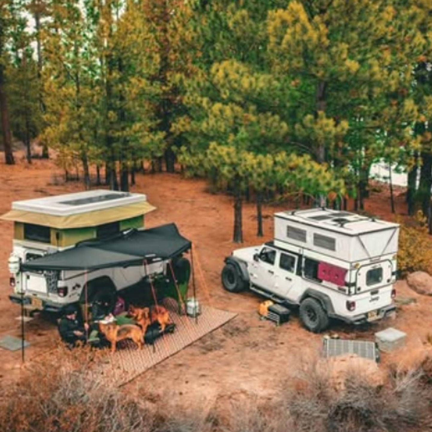 Mountain Mat Premium RV Patio Mat Size 8' x 16' Made from Recycled Plastic for Camping - Thick 5 mm Heavy Duty, Waterproof, Reversible Rugs Recycled Polypropylene (8' x 16', Brown Diamond)