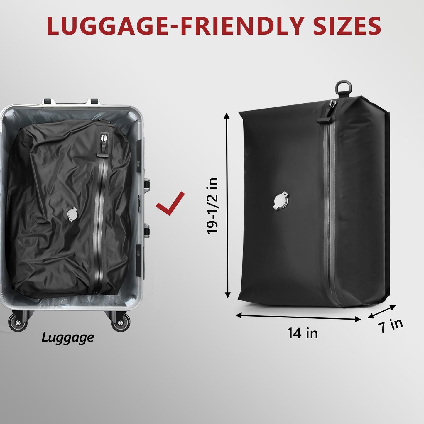 SUOCO Travel Pack Vacuum Kit, Vacuum Seal Bags for Clothing Travel with Cordless Pump, Carry-on Size Compression Packing Cubes for Luggage Suitcase Backpack, 4 Small
