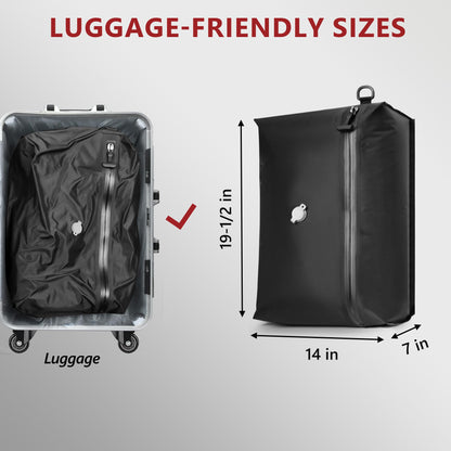 SUOCO Travel Pack Vacuum Kit, Vacuum Seal Bags for Clothing Travel with Cordless Pump, Carry-on Size Compression Packing Cubes for Luggage Suitcase Backpack, 4 Small