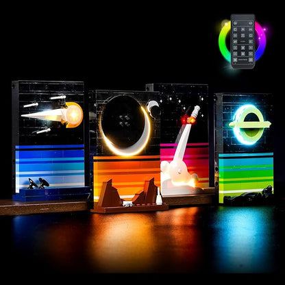 VONADO Light for Lego Tales of The Space Age Remote Control Lighting Compatible with Lego Space Age 21340 Building Set (No Lego Model) DIY Decor Space Legos 21340 Lights (ONLY Lights)