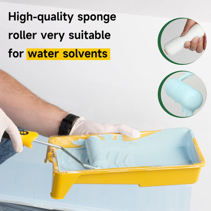 VOOMEY High Density Foam Paint Roller,Paint Roller Covers 6 inch,Small Paint Roller, Sponge Rollers for Painting House,Walls,Ceilings, Doors,Furniture(10 pack)