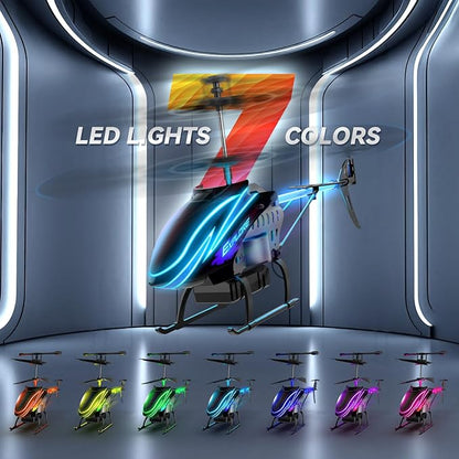 RC Helicopter Remote Control Helicopter for Kids with 30Mins Flight(2 Batteries) 7+1 LED Light Modes Altitude Hold RC Toys for Boys Girls