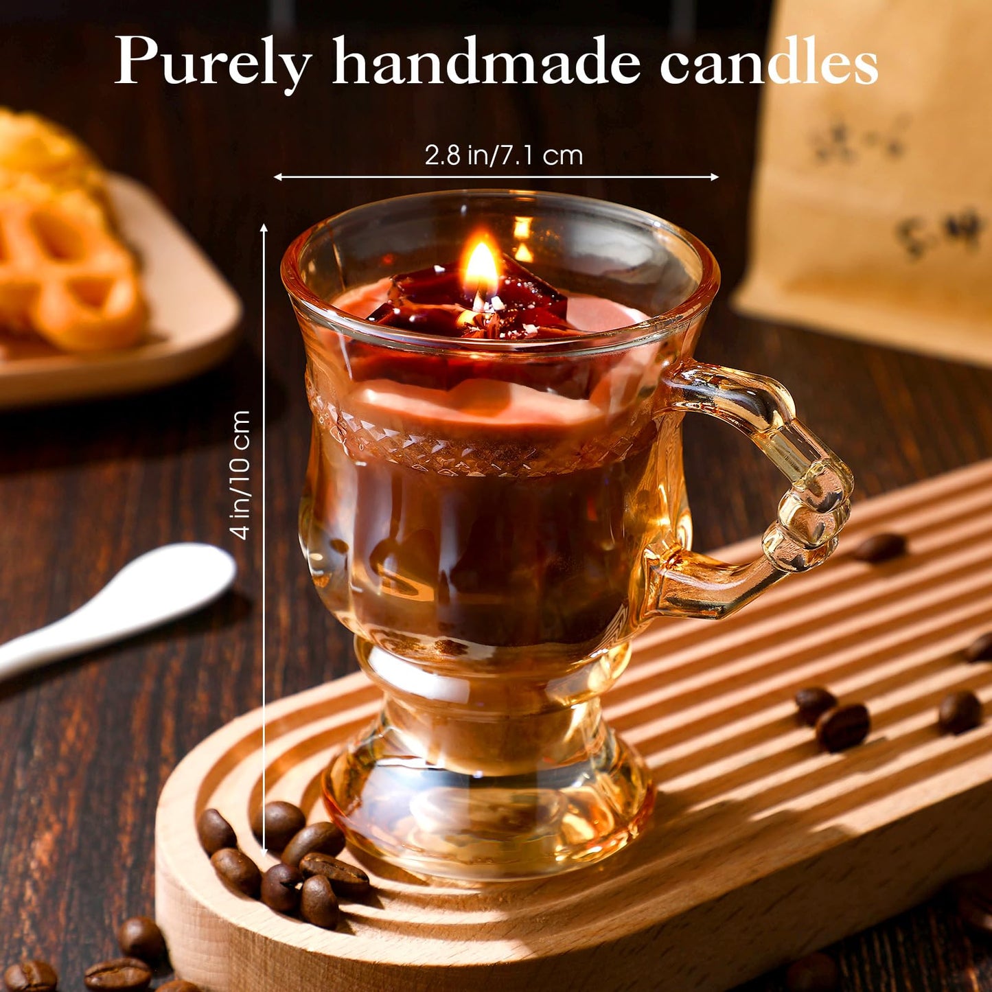 MTLEE 2 Sets Coffee Candles Gifts for Women Men, Scented Espresso Candles Gifts with Packing Box Home Family Room Decor for Coffee Lovers Employee Office Coworker