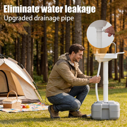 Electric Pump Portable Sink Hand Wash Station - 20L Outdoor Camping Sink USB/Battery Powered,Electric Hand Wash Station for Travel,Outdoor,Camping,RV,Picnic,Includes Soap Dispenser & Towel Holder