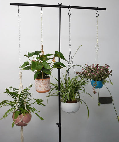 Skiennix Hanging Chain for Plants - 11 Inch Black Chain with Hooks for Baskets & Bird Feeders | 6PCS