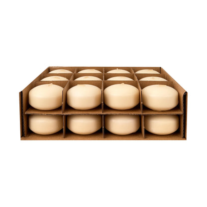 Floating Candles 2 Inch 24 Pack Ivory – CW Studio Unscented 6 Hour Burn, Smokeless Premium Paraffin Wax – for Wedding Centerpieces, Pool, Spa, Parties & Home Decor