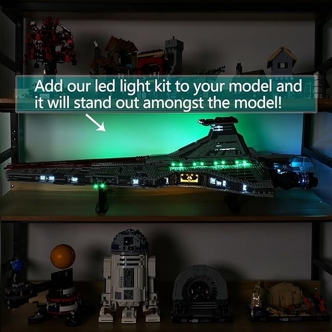 BrickSoul Led Light Kit for Venator Compatible with 75367 Light Kit Light Up Your Star Wars Star Destroyer Building Set - RC Version