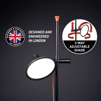 Daylight Artist Studio Lamp 2-6,000 Lux LED with 95+ CRI, 24cm Wide Shade