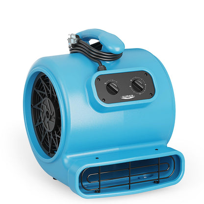 ALORAIR 3000 CFM Air Mover Blower Fan for Industrial, Floor Drying Fan, Carpet Dryer - Timer, Stackable, 3 Speeds, 5 Adjustable Angles Ideal for Water Damage Restoration and Plumbing - GE3000T