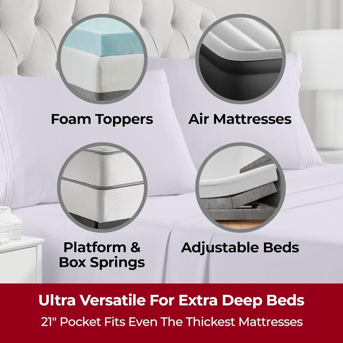 Mellanni Extra Deep Twin Sheets - Hotel Luxury, Ultra Soft Cooling Bedding - Wrinkle & Stain Resistant (Twin, Lavender)