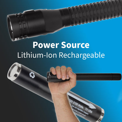 Nightstick NSR-9744XL Metal Rechargeable Full-Size LED Dual-Light Flashlight