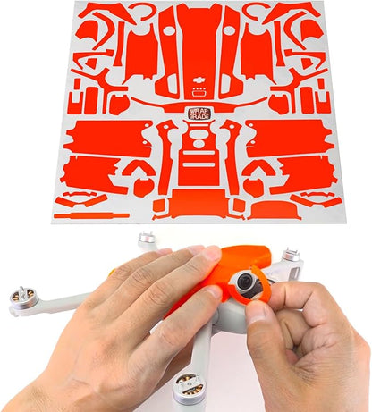 WRAPGRADE Skin Stickers Compatible with DJI Mini 4 Pro | Full Wrap (Super Red)