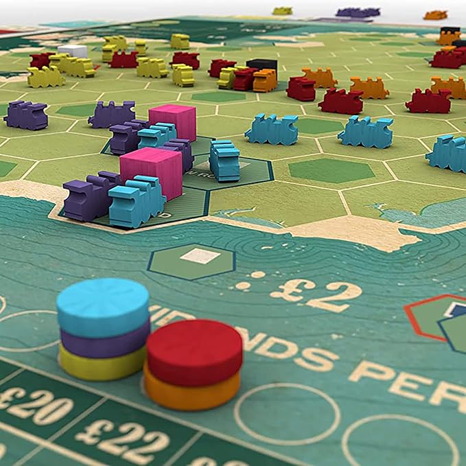 Capstone Games Irish Gauge Strategy Board Game for Ages 15+ | Economic Railroad Investment with Auction Bidding and Shareholding Route Expansion Euro Style Railway Network | 3-5 Players | 60 Min