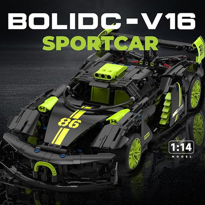 1:14 Hypercar Building Set for Adults Sport Car Building Blocks Motor Enthusiasts’ Gift Vehicle Racing Car for Boys and Girls Age 8 9 10 11 12 13 14(910PCS-Non-motorized Version)