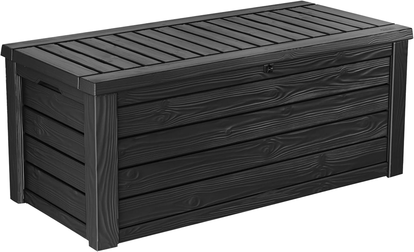 Keter Westwood 150 Gallon Outdoor Storage Box - Durable Resin for Patio Furniture & Garden Tools | Dark Grey