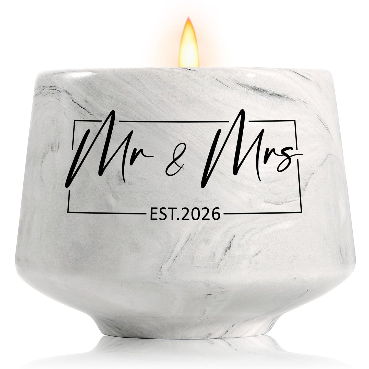 Wedding Gifts - Mr and Mrs Gifts-Wedding Gift for Couples 2026 - Bridal Shower Bride Gift for Married Newlywed - Just Married for Newlywed Couple Bride - Lavender Scented Candles 6 Oz