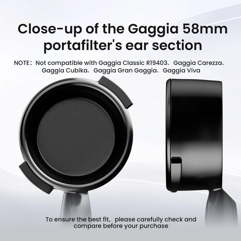 MHW-3BOMBER 58mm Bottomless Portafilter Fits Gaggia Espresso Coffee Machines, 2 Ears Flat Naked Espresso Portafilter with Precision Filter Basket, Wood Handle, BP7119G
