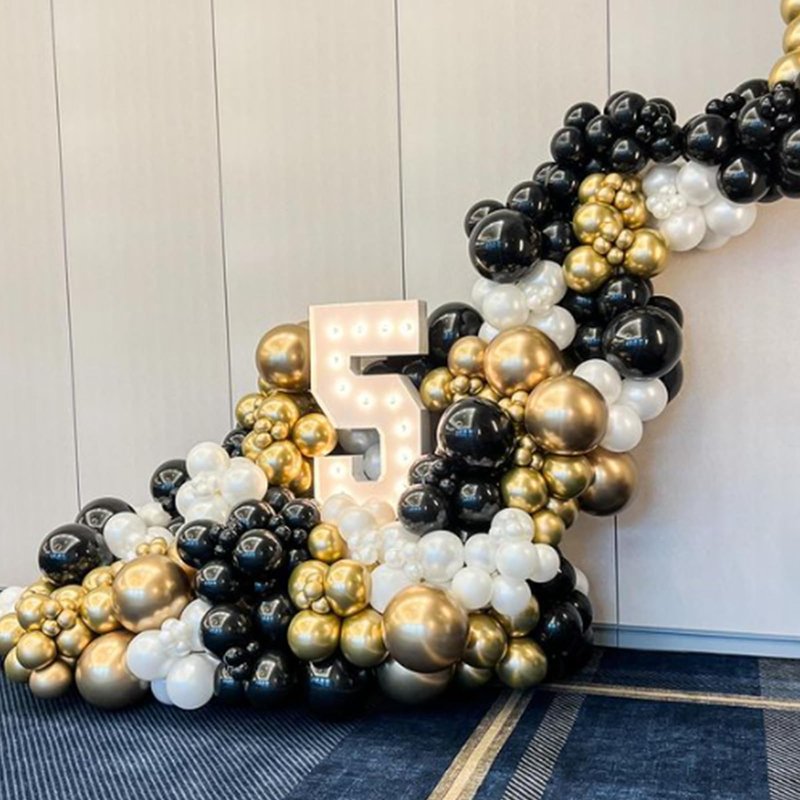 Awenztech Metallic Gold Balloons 12 inch, Chrome Gold Latex Balloons 50pcs Party Balloons for Graduation Engagement Wedding Birthday Party Decorations