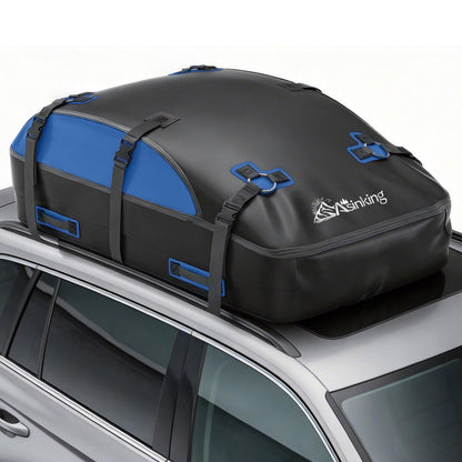 Asinking Car Rooftop Cargo Carrier Bag 20 Cubic Feet, 100% Waterproof Roof Bag Top Luggage Carrier for Any Vehicles with/without Rack Cross Bar, Includes Anti-Slip Mat +4 Door Hooks +Storage Bag +Lock