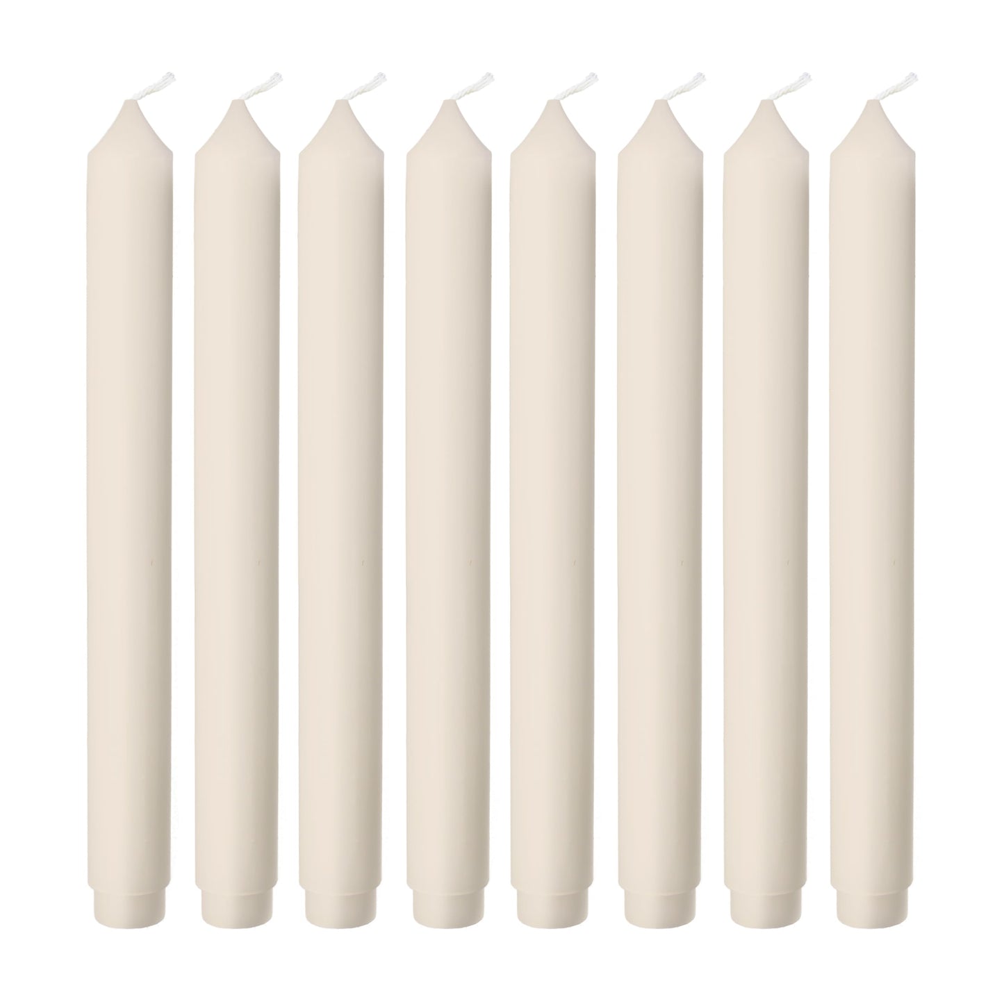 Estrella Blanca Ivory Dinner Candles – Elegant 10-Inch Taper Candles, Long-Lasting Unscented Wax, Dripless, Set of 8, Perfect for Dinner Parties, Events, and Home Décor
