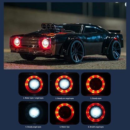 GoolRC RC Drift Car 1:16 Scale Remote Control 4WD 35KM/H High Speed Racing 2.4GHz Drifting for Adults with Cool LED Lights Extra Drift Tires and 2 Batteries (Blue)