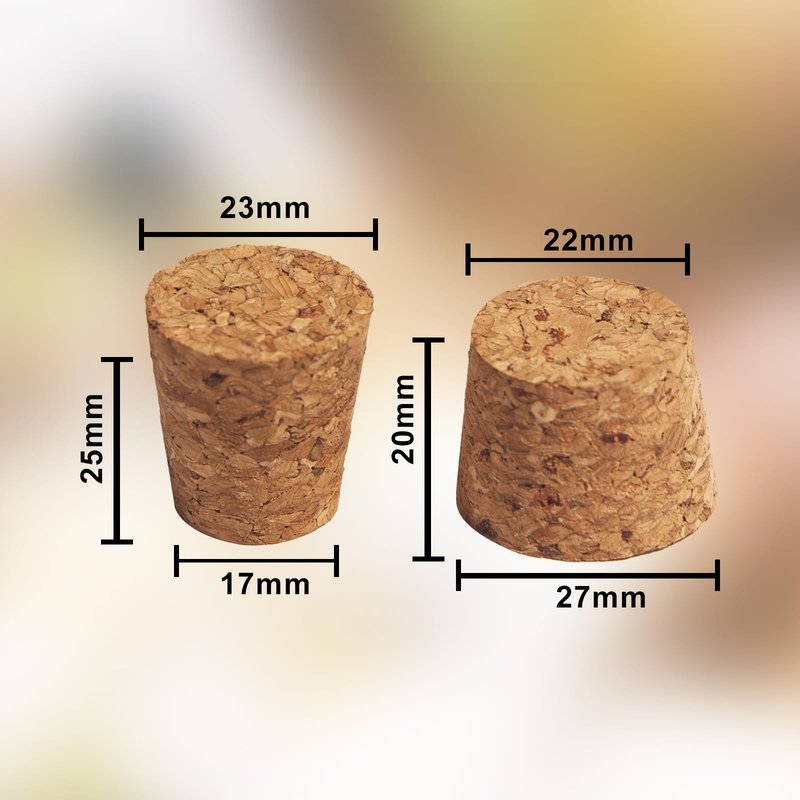 30 Pack Tapered Cork Stoppers - Premium Natural Soft Corks for Wine, Beer, Bottles, and Creative Crafts