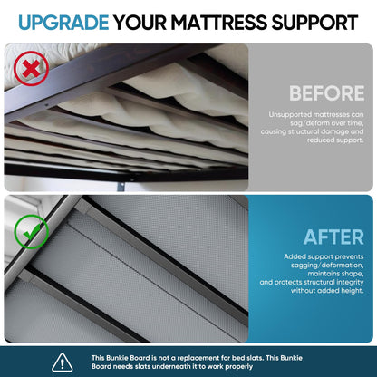 JASMINELOVER Bunkie Board Full Size 54"x75" Bed Boards for Under Mattress - Heavy Duty Reinforced Wood Support Board with Anti-Sag Design, Fits Metal Frames/Platform Beds/Sleeper Sofas