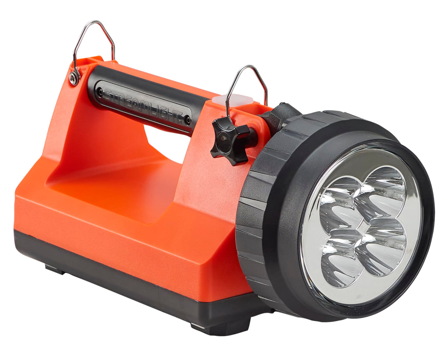 Streamlight 45851 E-Spot LiteBox 1500-Lumen 110000 Candela Rechargeable Spot Beam Lantern with AC/DC Charging, Heavy Duty Shoulder Strap, and Mounting Rack, Orange