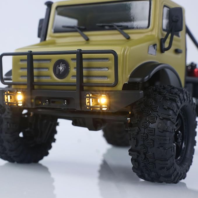 CR18P V3 THunter 1/18 RC Climbing Car 2.4G Wireless Control 4WD Rock Crawler Car Brushless Motor ESC RTR LED Lights Hobby Grade Model for Adult(Matte Sand)